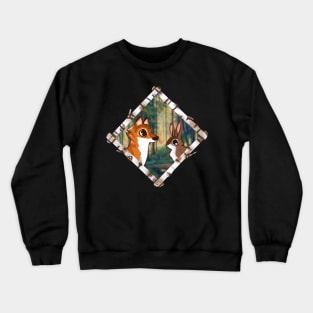 Fox and Bunny Crewneck Sweatshirt